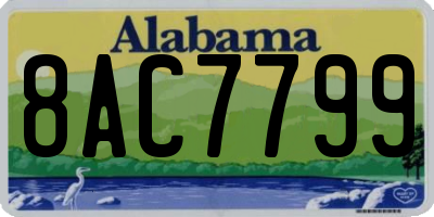 AL license plate 8AC7799
