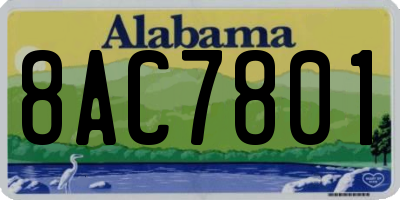 AL license plate 8AC7801
