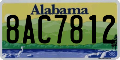 AL license plate 8AC7812
