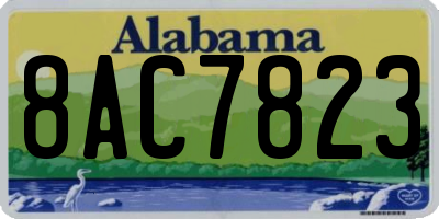 AL license plate 8AC7823