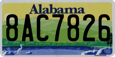 AL license plate 8AC7826