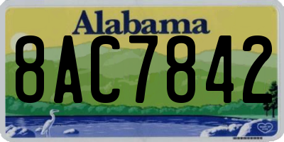 AL license plate 8AC7842