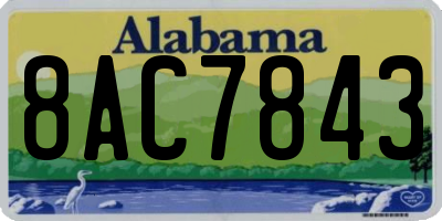 AL license plate 8AC7843