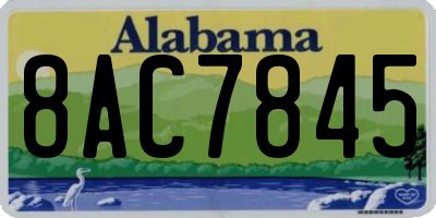 AL license plate 8AC7845