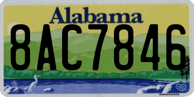 AL license plate 8AC7846