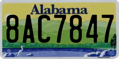 AL license plate 8AC7847