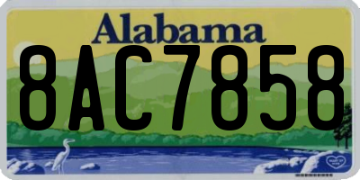 AL license plate 8AC7858
