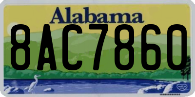 AL license plate 8AC7860