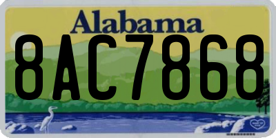 AL license plate 8AC7868