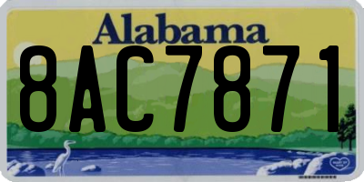 AL license plate 8AC7871