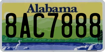AL license plate 8AC7888