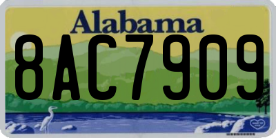 AL license plate 8AC7909