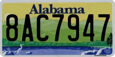 AL license plate 8AC7947