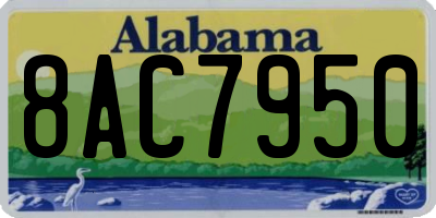 AL license plate 8AC7950