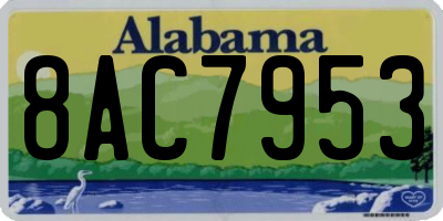 AL license plate 8AC7953
