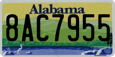 AL license plate 8AC7955