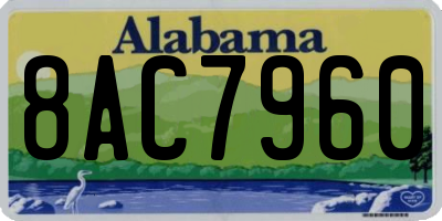 AL license plate 8AC7960
