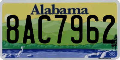AL license plate 8AC7962