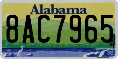 AL license plate 8AC7965