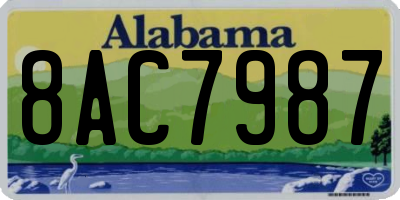 AL license plate 8AC7987