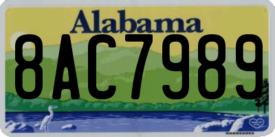 AL license plate 8AC7989