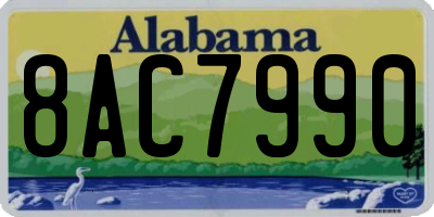 AL license plate 8AC7990