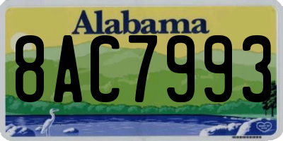 AL license plate 8AC7993