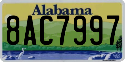 AL license plate 8AC7997