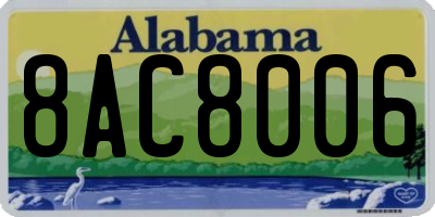 AL license plate 8AC8006