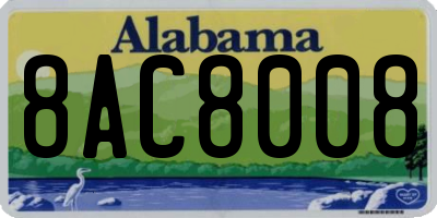 AL license plate 8AC8008