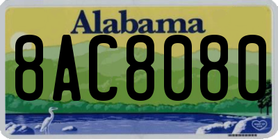 AL license plate 8AC8080