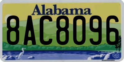 AL license plate 8AC8096