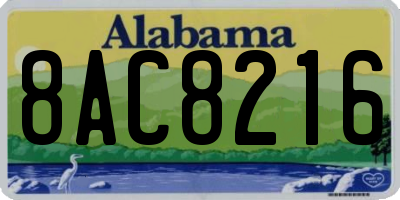 AL license plate 8AC8216