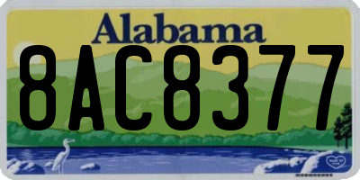 AL license plate 8AC8377
