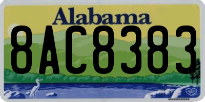 AL license plate 8AC8383