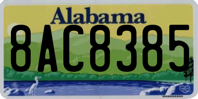 AL license plate 8AC8385