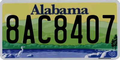 AL license plate 8AC8407