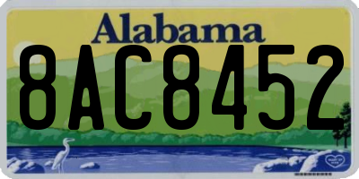AL license plate 8AC8452