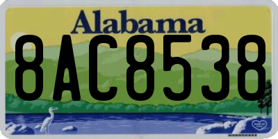 AL license plate 8AC8538