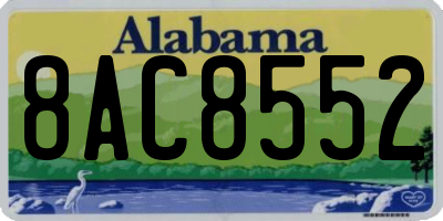 AL license plate 8AC8552