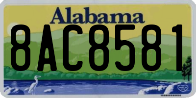 AL license plate 8AC8581