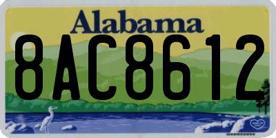 AL license plate 8AC8612