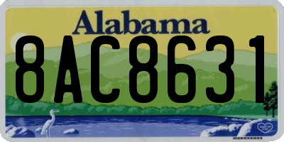 AL license plate 8AC8631