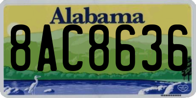 AL license plate 8AC8636