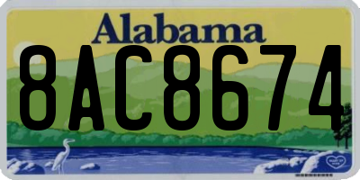 AL license plate 8AC8674