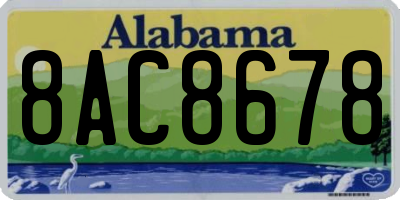 AL license plate 8AC8678