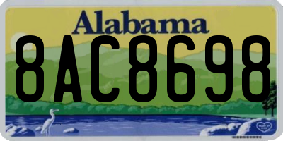 AL license plate 8AC8698