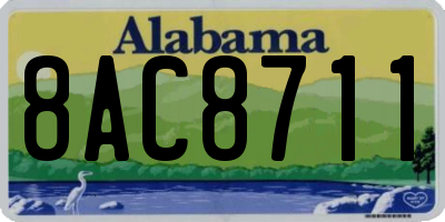 AL license plate 8AC8711