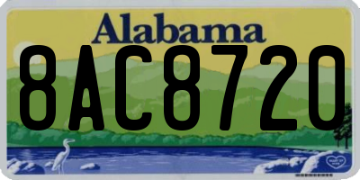 AL license plate 8AC8720