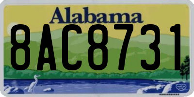 AL license plate 8AC8731